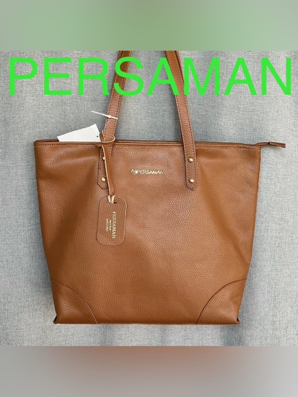 PERSAMAN New York Leather tote